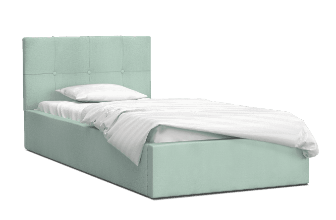 Pojedyncze łóżko miętowe 120x200 RUBY