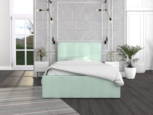 Miniaturka 7 - Pojedyncze łóżko miętowe aranżacja 120x200 RUBY