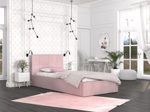 Miniaturka 6 - Pojedyncze łóżko pastelowy róż aranżacja 120x200 RUBY