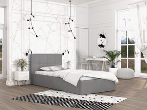 Miniaturka 4 - Pojedyncze łóżko szary aranżacja 120x200 RUBY