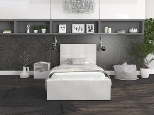 Miniaturka 3 - Łóżko jednoosobowe biel aranżacja 90x200 RUBY