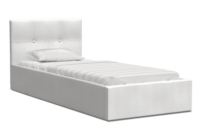 Łóżko jednoosobowe biel 90x200 RUBY