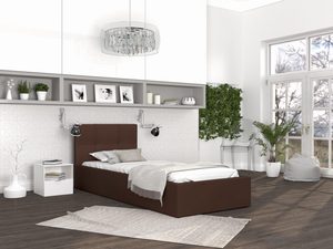 Miniaturka 4 - Łóżko jednoosobowe brąz aranżacja 90x200 RUBY