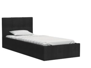 Miniaturka 10 - Łóżko jednoosobowe czarne 90x200 RUBY