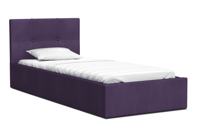 Łóżko jednoosobowe fiolet 90x200 RUBY