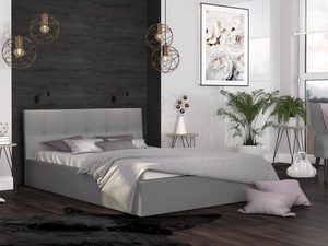 Miniaturka 3 - Dwuosobowe łóżko szary aranżacja 140x200 RUBY