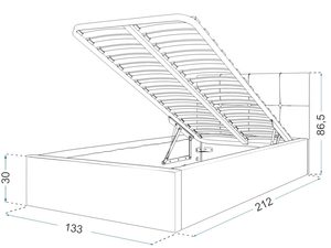 Miniaturka 10 - Młodzieżowe łóżko wymiary 120x200 TORRES