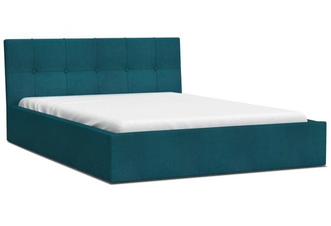 Dwuosobowe łóżko turkusowe 140x200 RUBY