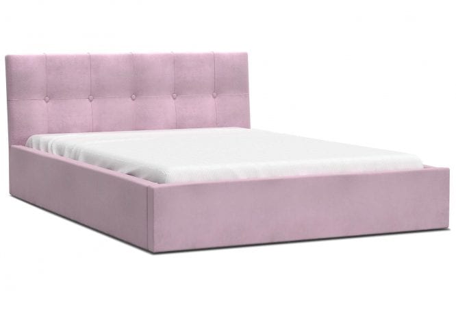 Dwuosobowe łóżko różowe 140x200 RUBY