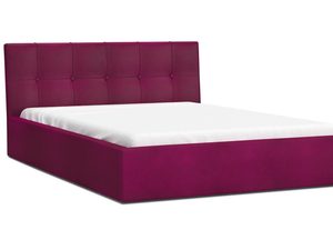 Miniaturka 24 - Dwuosobowe łóżko bordowe140x200 RUBY