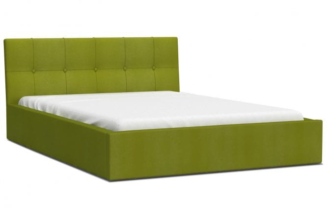 Dwuosobowe łóżko oliwkowe 140x200 RUBY