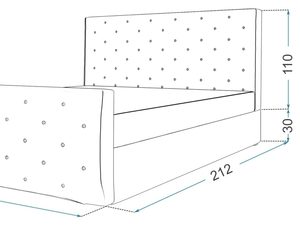 Miniaturka 8 - Łóżko podwójne 160x200 wymiary ZOE
