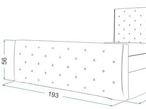 Miniaturka 7 - Łóżko podwójne 180x200 wymiary ZOE