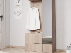 Miniaturka 4 - Elegancka garderoba dąb sonoma aranżacja Green