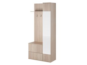 Miniaturka 2 - Garderoba przedpokojowa dąb sonoma z lustrem wieszakami i szufladami