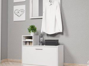 Miniaturka 3 - Mała garderoba biała aranżacja MODEX