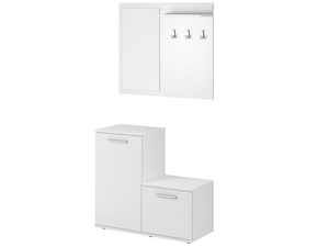 Miniaturka 2 - Niewielka garderoba biała białe tło PARIS