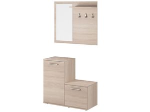 Miniaturka 1 - Niewielka garderoba dąb sonoma białe tło PARIS