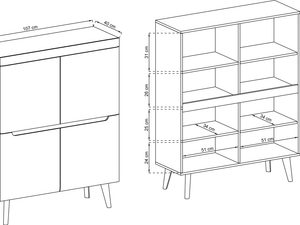Miniaturka 4 - Skandynawska komoda z wymiarami
