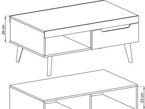 Miniaturka 5 - Atrakcyjna ława do salonu Nordi