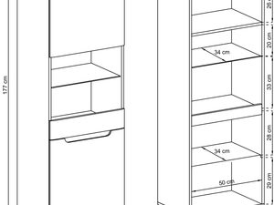 Miniaturka 2 - Rysunek techniczny wąskiej witryny