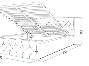 Miniaturka 4 - Łóżko sypialniane 180×200 JULIET