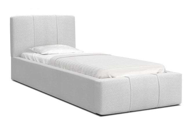 Łóżko z pojemnikiem 120x200 białe YUNA