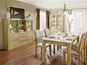 Miniaturka 4 - Przestronny stół z naturalnego drewna do jadalni w stylu skandynawskim