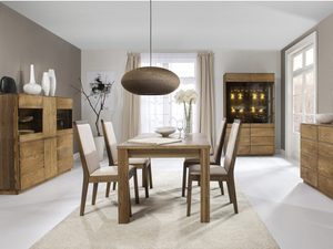 Miniaturka 3 - Meble drewniane w kolorze palonym w eleganckiej jadalni