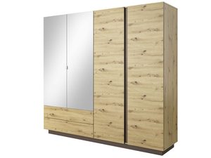 Miniaturka 3 - Szafa z lustrami i drewnianymi frontami – do sypialni w stylu loft