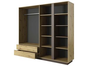 Miniaturka 4 - Pojemna szafa z półkami i dębowymi drzwiami – styl nowoczesny