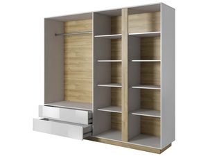 Miniaturka 6 - Wnętrze szafy z półkami, drążkiem i szufladami – funkcjonalna garderoba