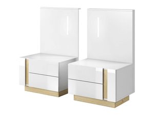 Miniaturka 7 - Zestaw szafek nocnych w kolorze białym