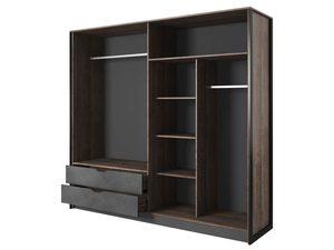 Miniaturka 5 - Wysoka szafa do sypialni w ciemnym kolorze