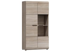 Miniaturka 3 - Witryna z przeszkleniami i jasnym dekorem drewna