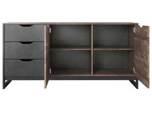 Miniaturka 4 - Komoda z szufladami i szafką w stylu industrialnym