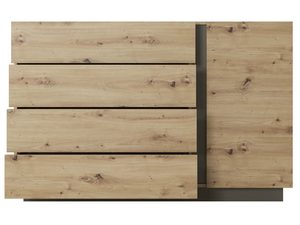 Miniaturka 5 - Komoda z dębowym frontem i czarnym akcentem – styl loftowy