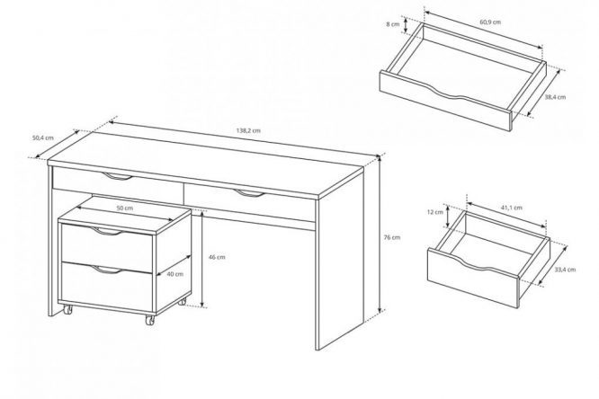 Funkcjonalne biurko wymiary AVIS
