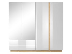 Miniaturka 10 - Szafa przesuwna z lustrem i panelami w kolorze białym i dębowym
