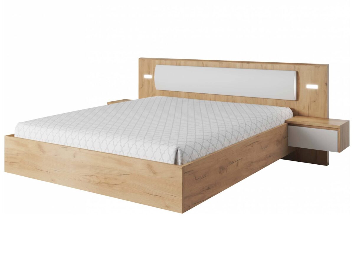 Łóżko ze stolikami nocnymi OLSEN