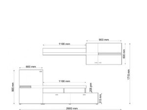 Miniaturka 1 - Funkcjonalna meblościanka wymiary MORITZ