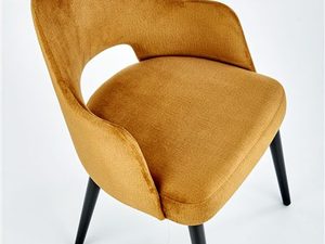 Miniaturka 6 - Tapicerowane profilowane krzesło żółte widok z góry MONACO 4