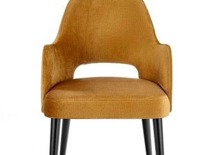 Miniaturka 1 - Tapicerowane profilowane krzesło żółte front MONACO 4