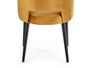 Miniaturka 3 - Tapicerowane profilowane krzesło żółte tył MONACO 4