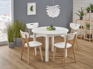 Miniaturka 6 - Krzesło do jadalni białe aranżacja SCANDI