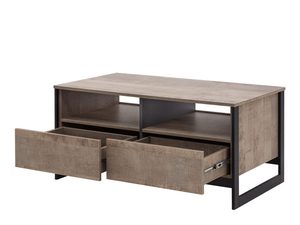 Miniaturka 1 - Stolik kawowy otwarte szuflady ARDEN