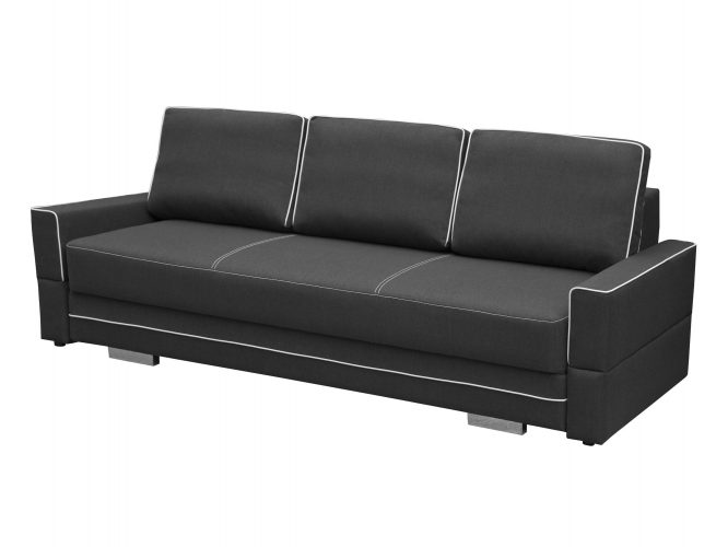 Sofa Rozkładana 2 Osobowa czarno-biała DOLORES B