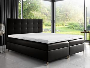 Miniaturka 6 - Łóżko z Zagłówkiem Pikowanym czarne aranżacja ENDO