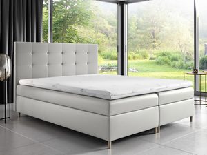 Miniaturka 2 - Łóżko z Zagłówkiem Pikowanym białe aranżacja ENDO