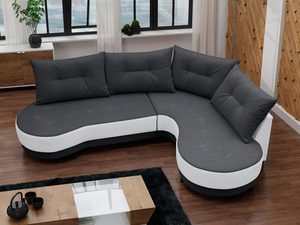 Miniaturka 6 - Półokrągły narożnik szaro-biały aranżacja MELANIE